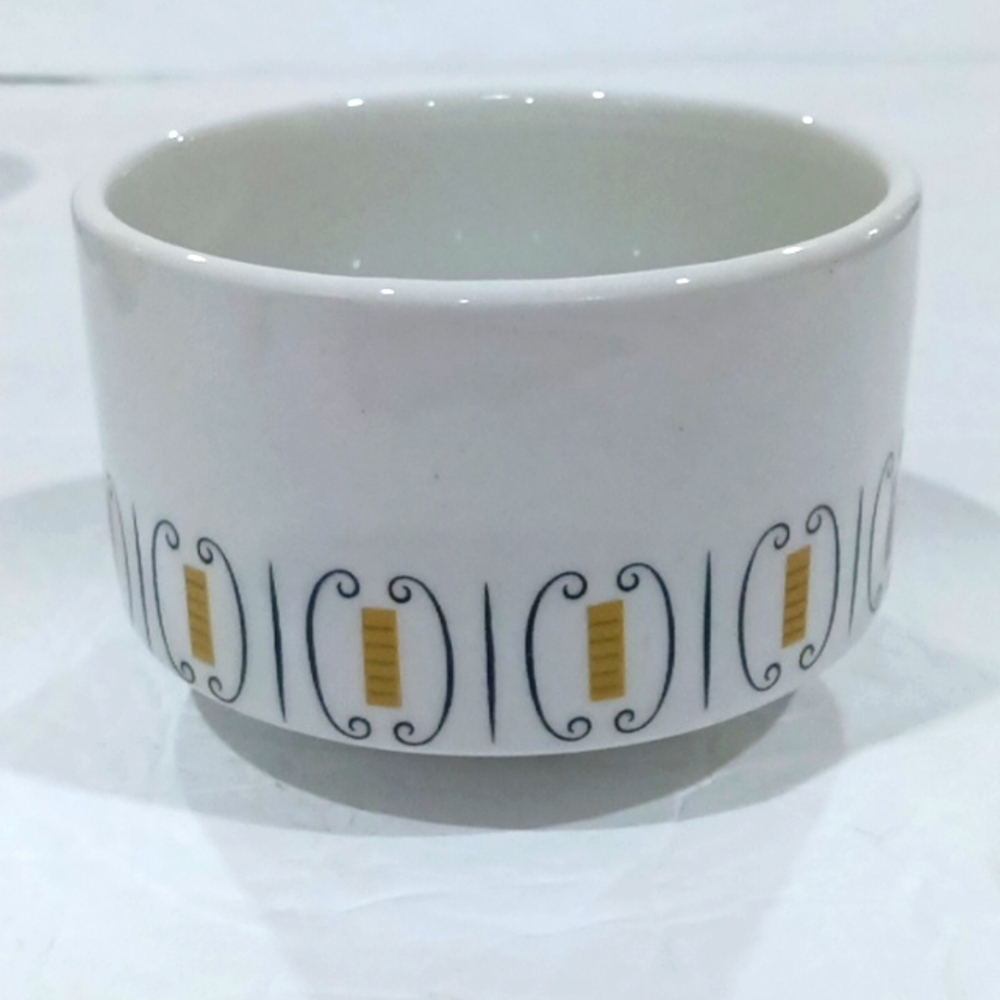 Vintage W.H. Grindlay "Lattice" Dessert Bowls White Granite Vitrified‎ Lot of 4